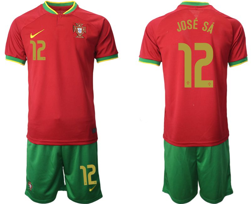 Men 2022 World Cup National Team Portugal home red 12 Soccer Jersey